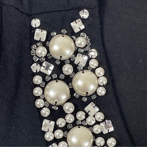 Dress Barn Collections Black Sleeveless Embellished Tank Top - Medium Very Soft - Picture 5 of 12